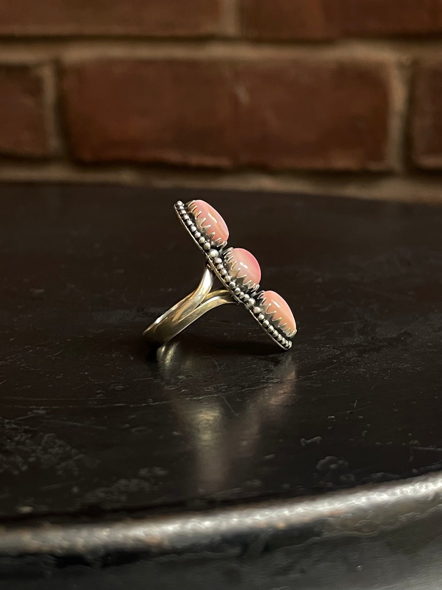Pink Conch Ring Size 7 | 925 Sterling Silver G170