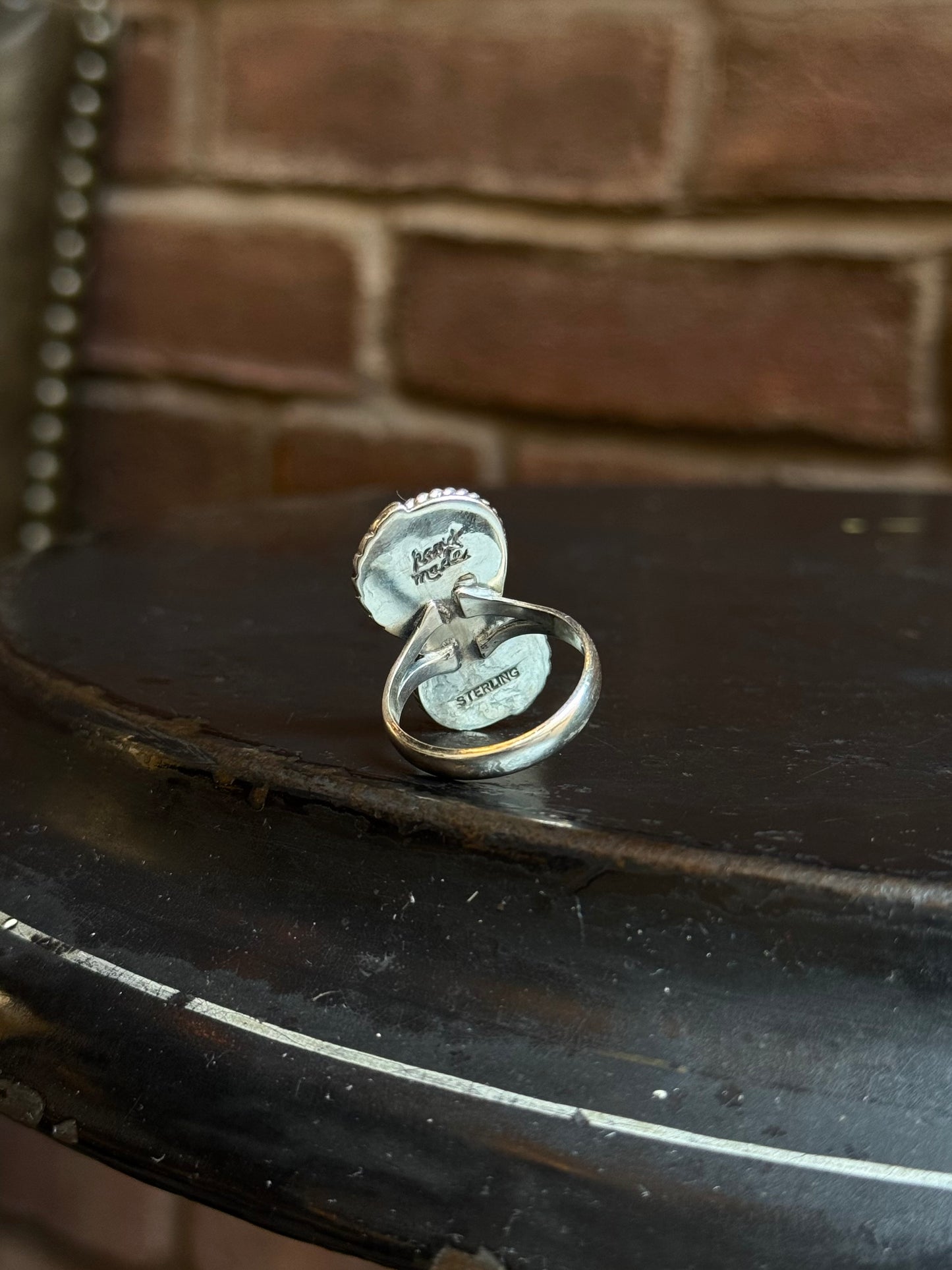 Kingman Turquoise Feather Ring | Sterling Silver | Size 9.5 | A895