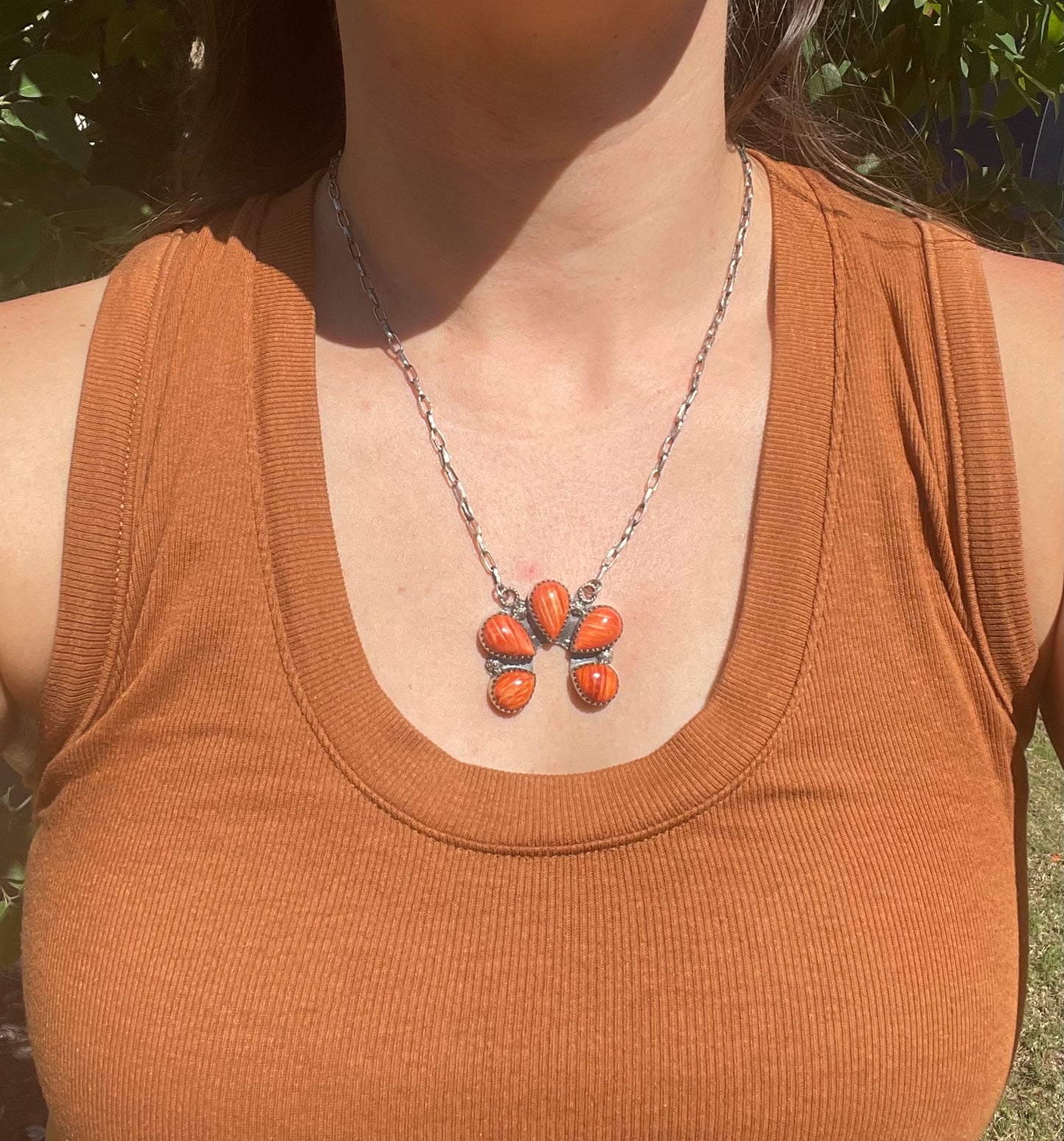 Spiny Oyster Naja Necklace | 925 Sterling Silver D128