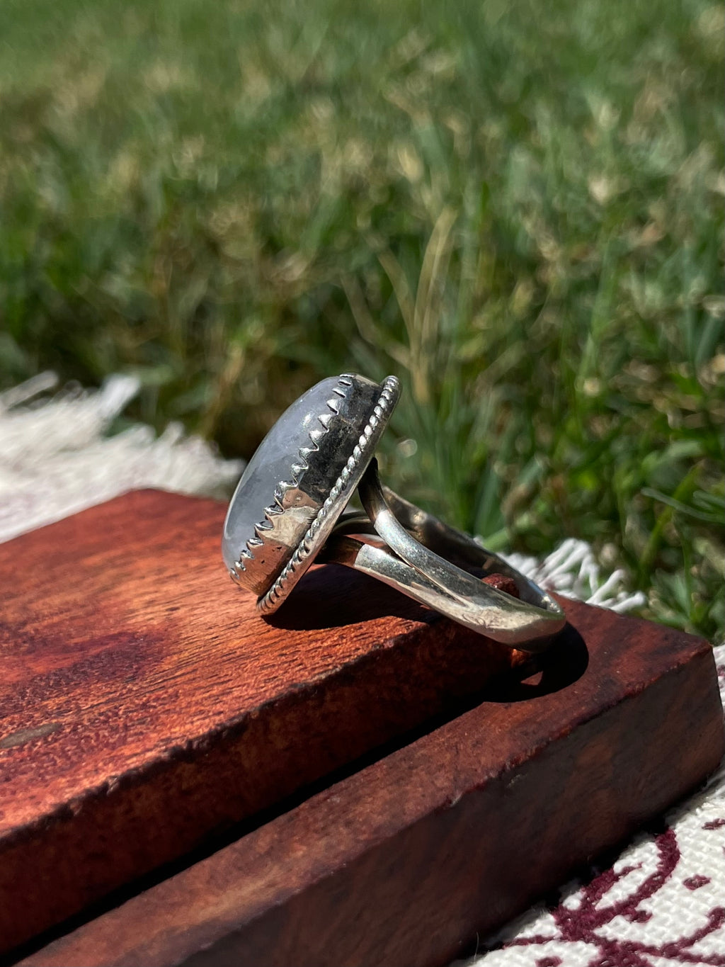 Moonstone Oval Ring Size 8.75 | 925 Sterling Silver D304