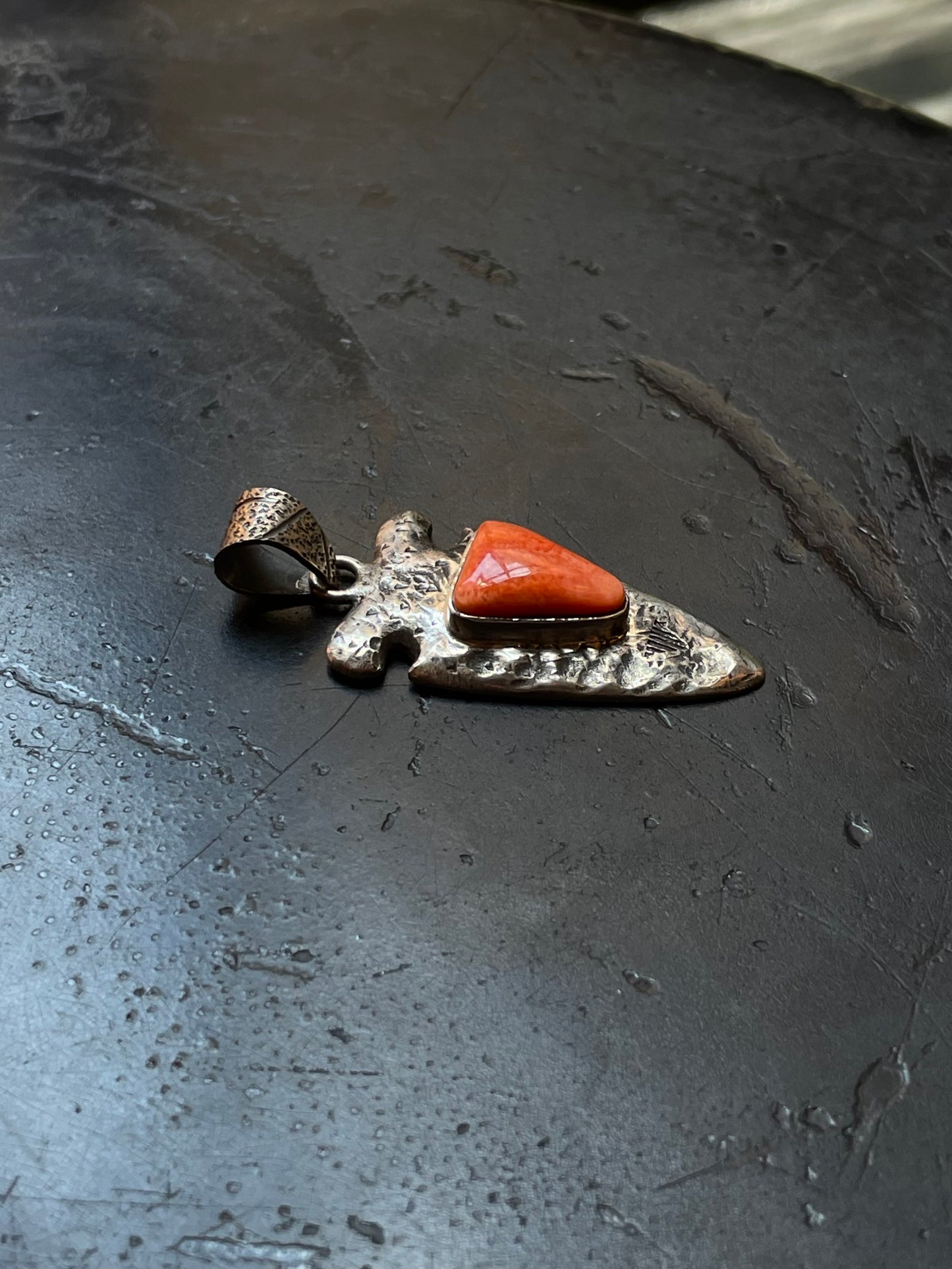Spiny Oyster Arrowhead Pendant | Sterling Silver G437