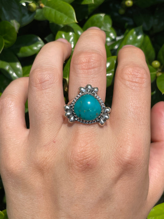 Kingman Turquoise Ring Size 6.75 | 925 Sterling Silver U49