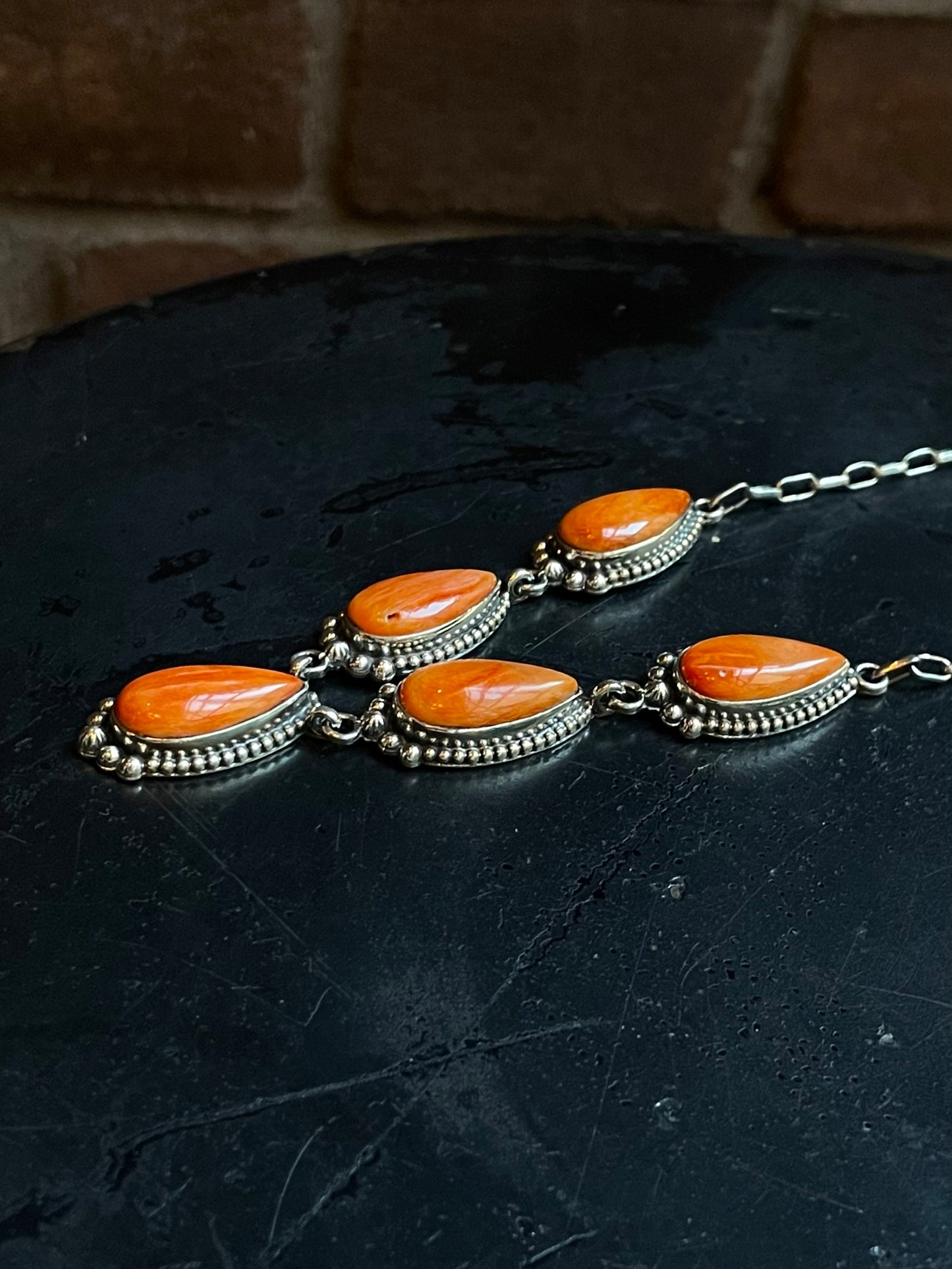 Spiny Oyster Lariat Necklace | Sterling Silver 925 C752