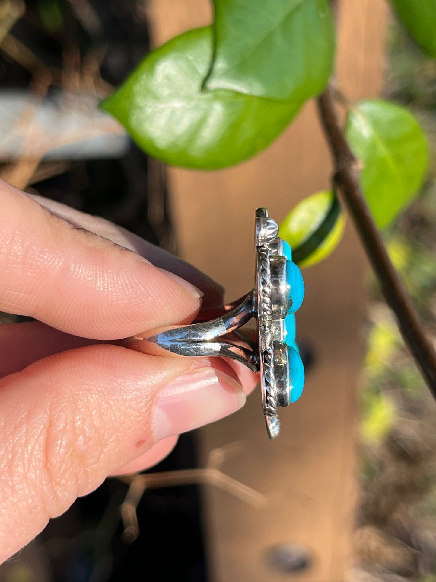 Kingman Turquoise Butterfly Ring | 925 Sterling Silver | Size 6 B908