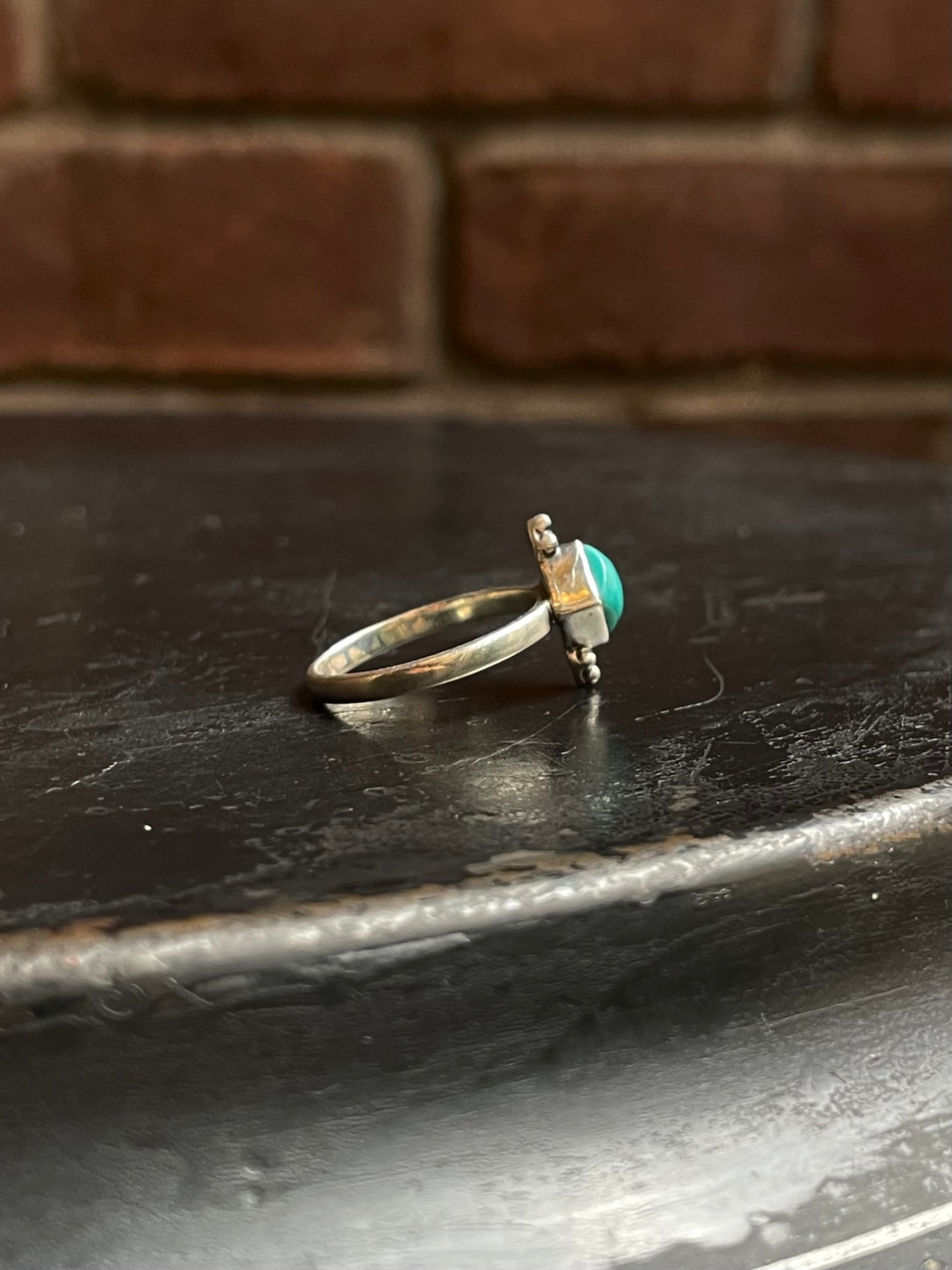 Kingman Turquoise Ring Size 8 | 925 Sterling Silver E732