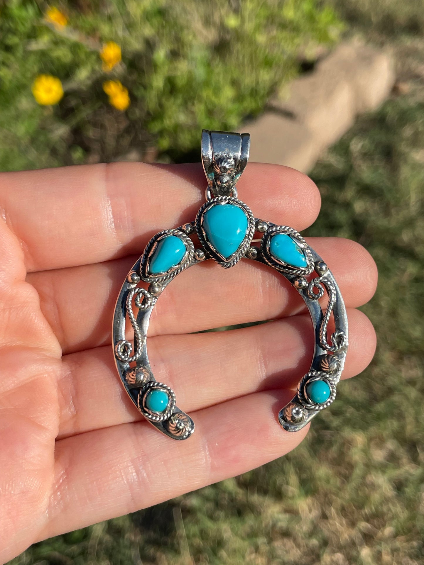 Turquoise Naja Pendant | Sterling Silver 925 B491