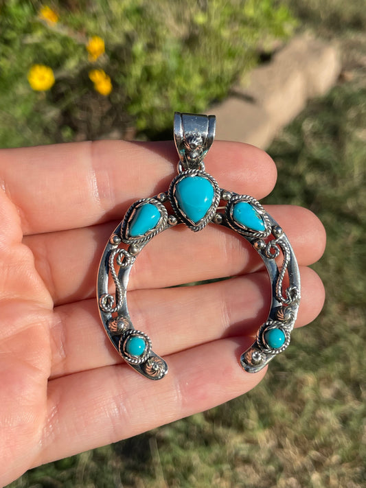 Turquoise Naja Pendant | Sterling Silver 925 B491