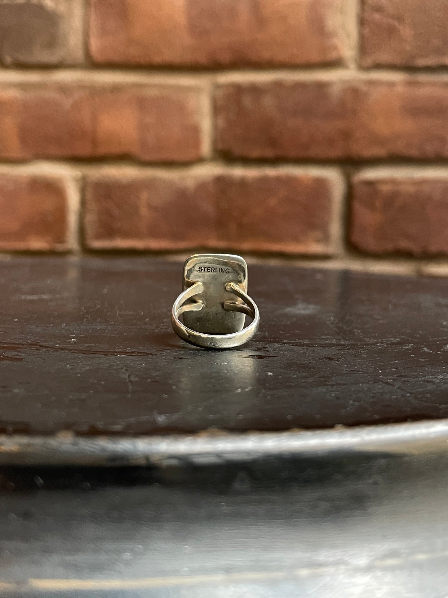Kingman Turquoise Lightning Bolt Ring Size 7 | 925 Sterling Silver Southwest E184