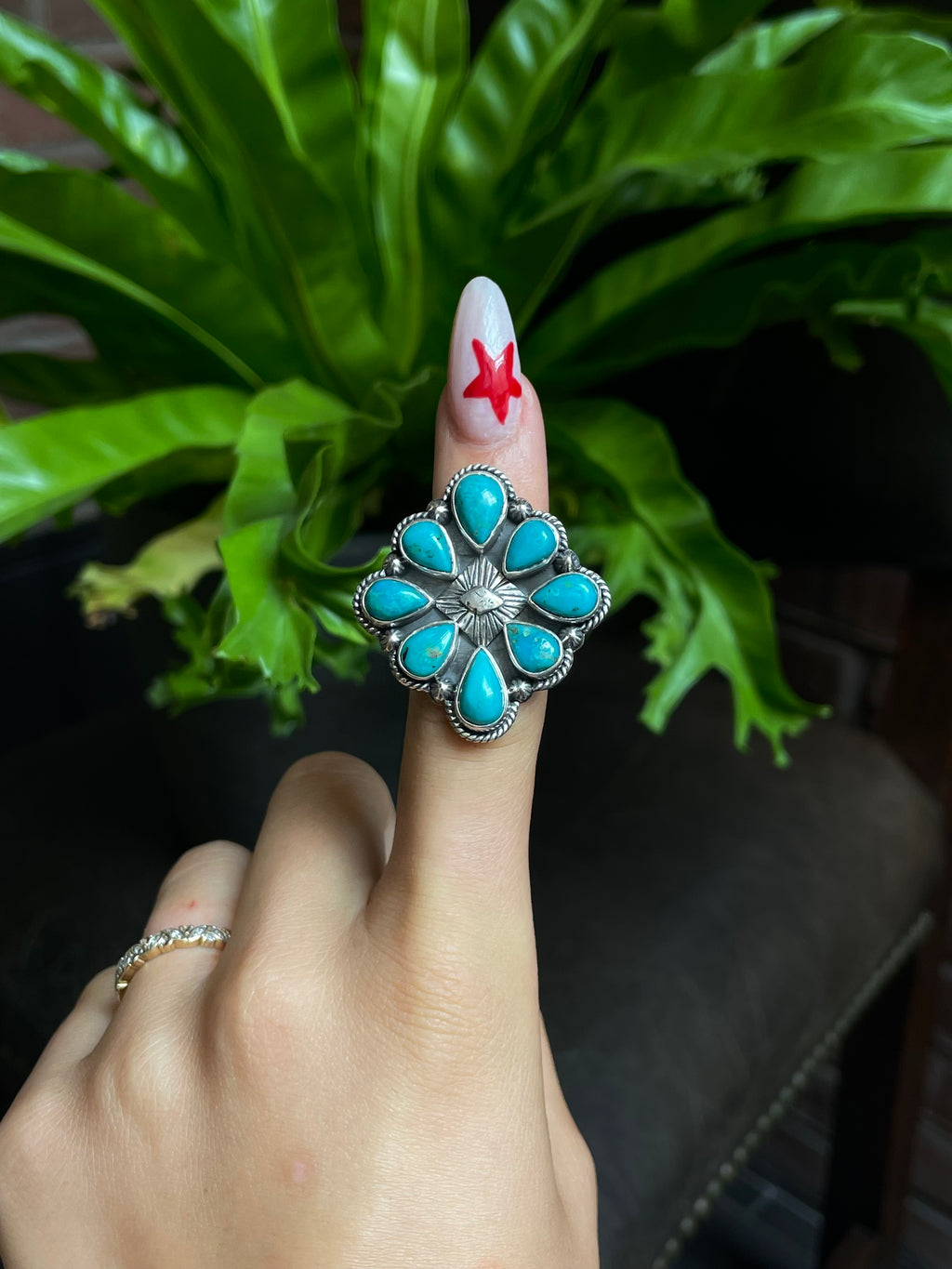 Kingman Turquoise Ring Size 6 | 925 Sterling Silver G471