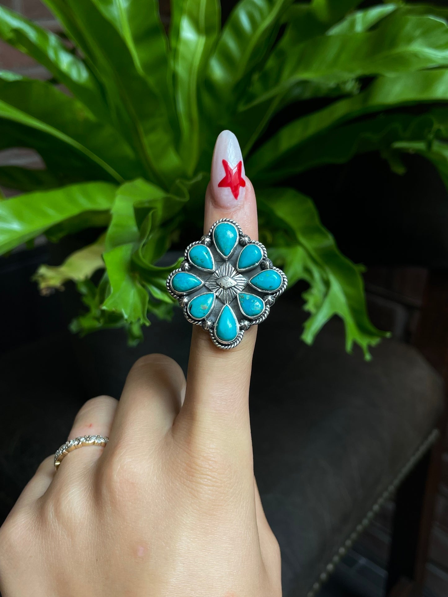 Kingman Turquoise Ring Size 6 | 925 Sterling Silver G471