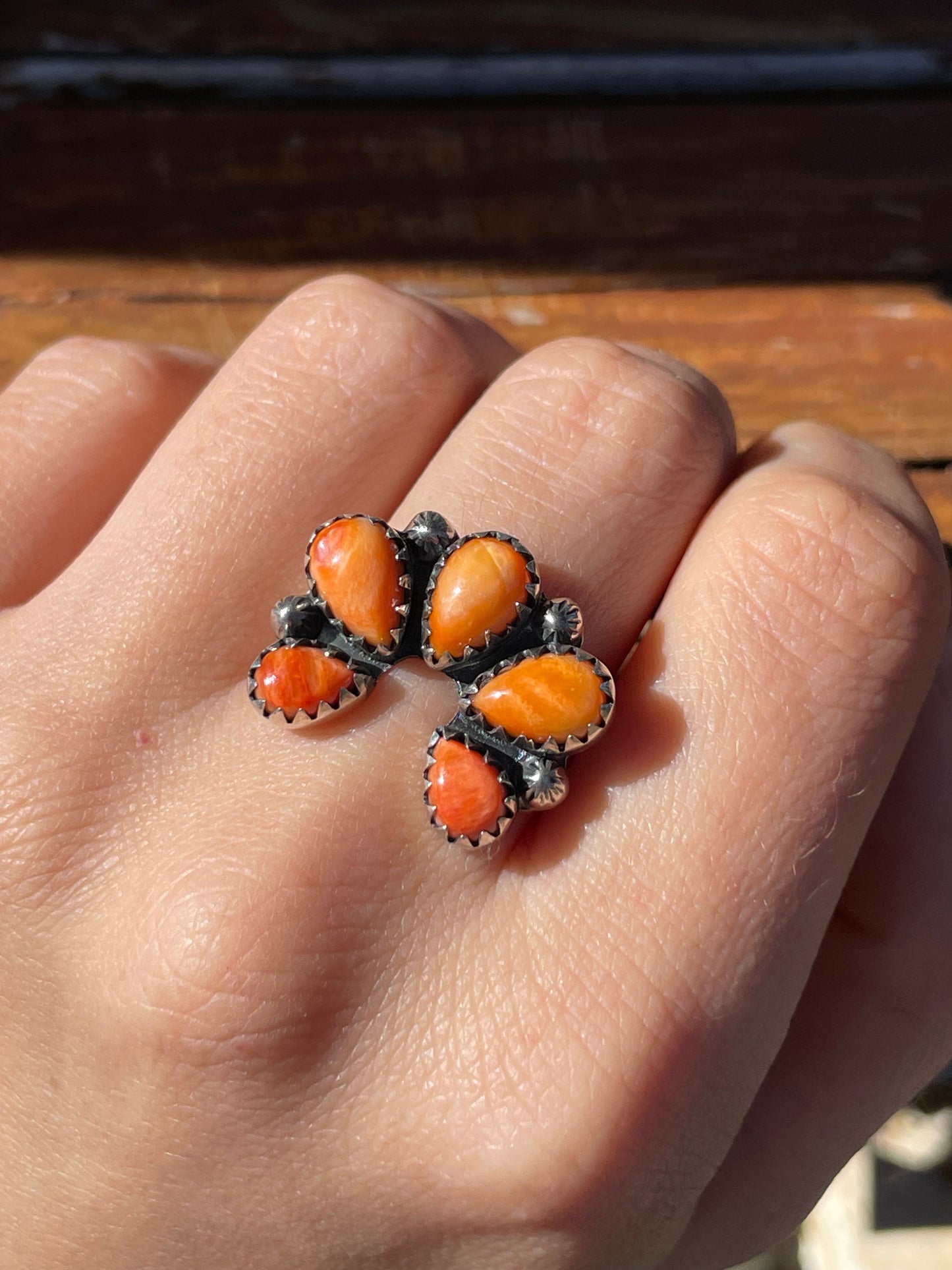 Spiny Oyster Naja Ring Size 9 | 925 Sterling Silver B946