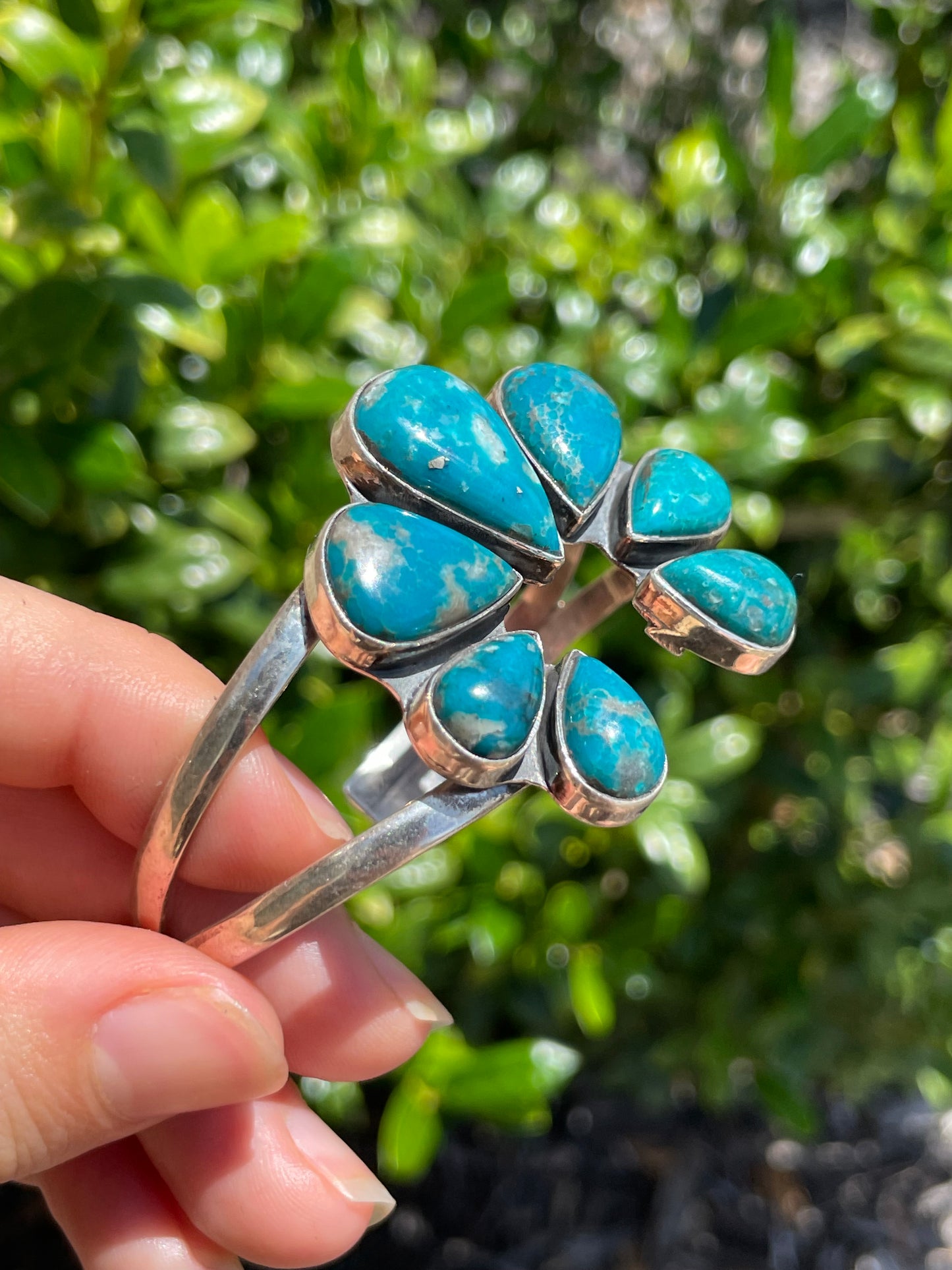 Kingman Turquoise Naja Cuff Bracelet | 925 Sterling Silver D156