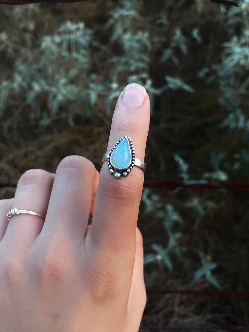 Moonstone Teardrop Ring | 925 Sterling Silver Size 7.75 G827