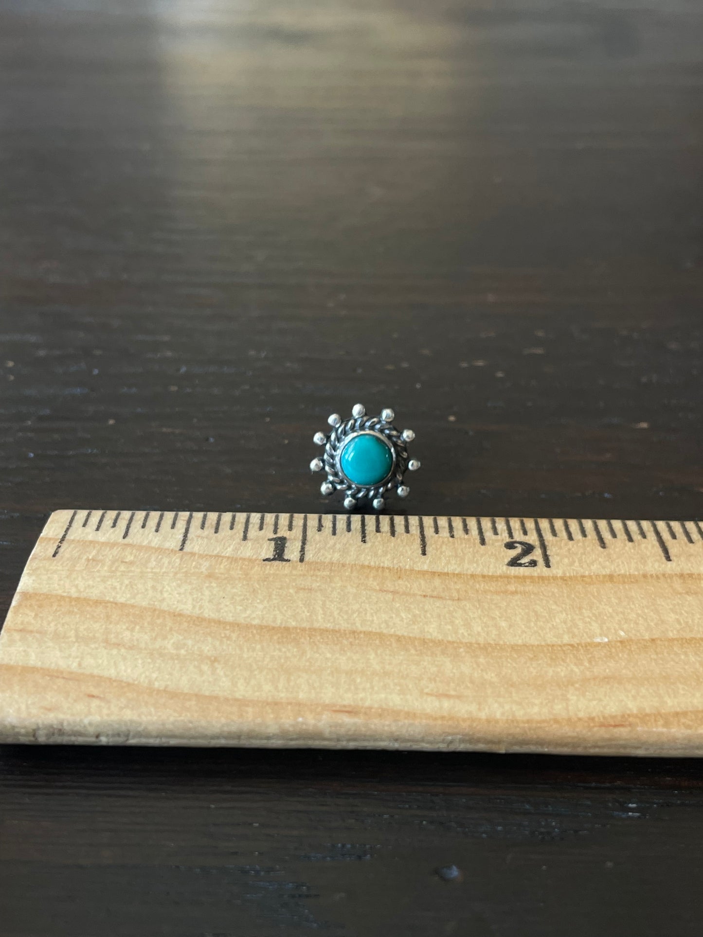 Kingman Turquoise Stud Earrings | 925 Sterling Silver E819