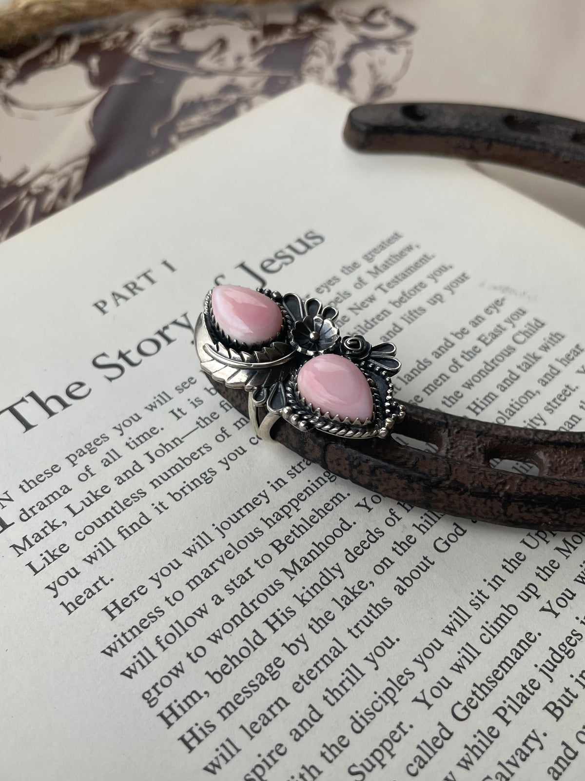 Pink Conch Ring Size 6.75 | 925 Sterling Silver G784