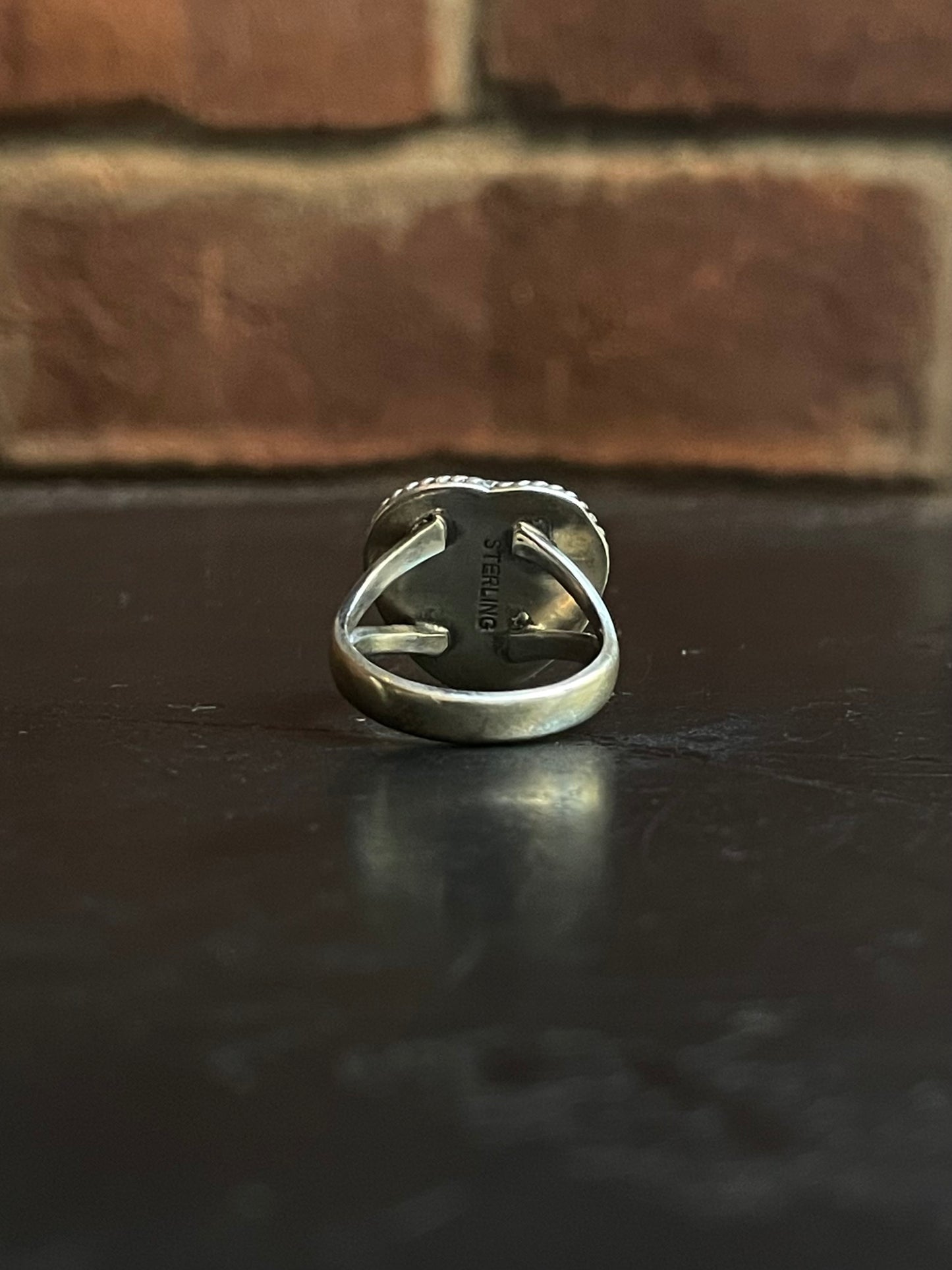 Kingman Turquoise Heart Ring | Sterling Silver | Size 6 G382