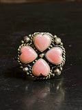 Pink Conch Heart Ring Size 8| Sterling Silver E906