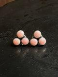 Pink Conch Cluster Stud Earrings | 925 Sterling Silver E780