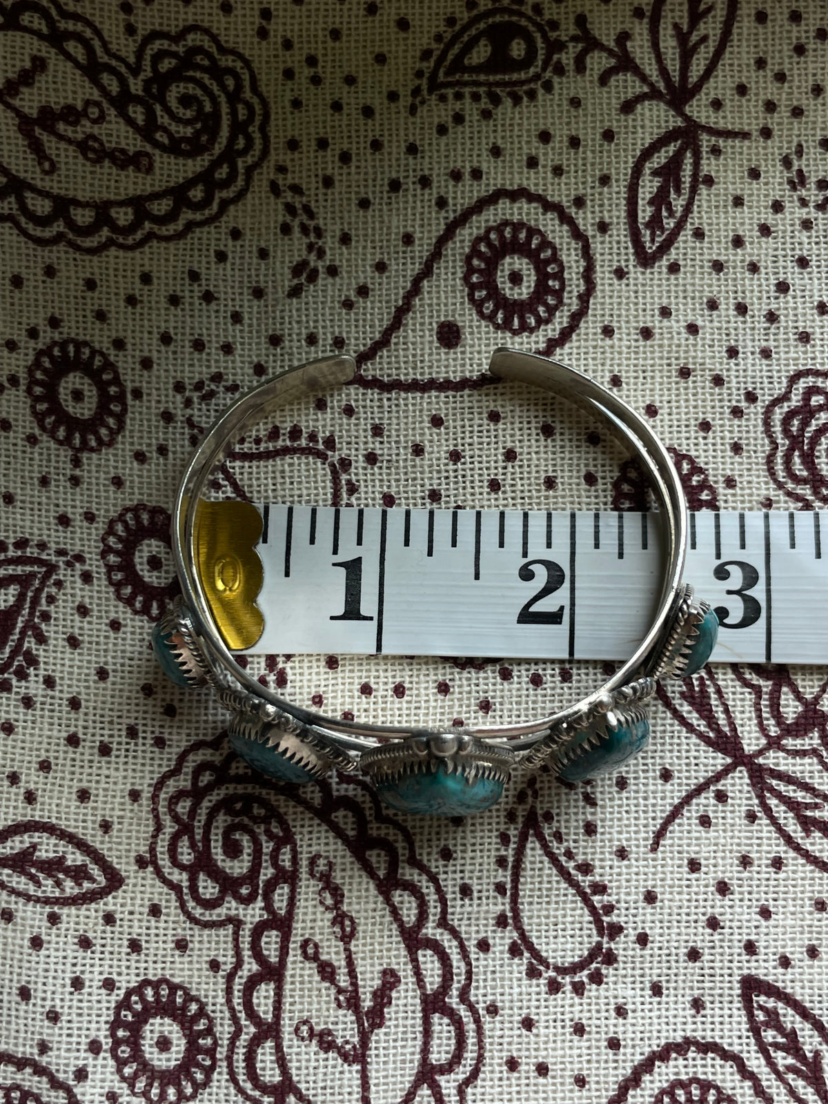 Turquoise Teardrop Cuff Bracelet | 925 Sterling Silver D276