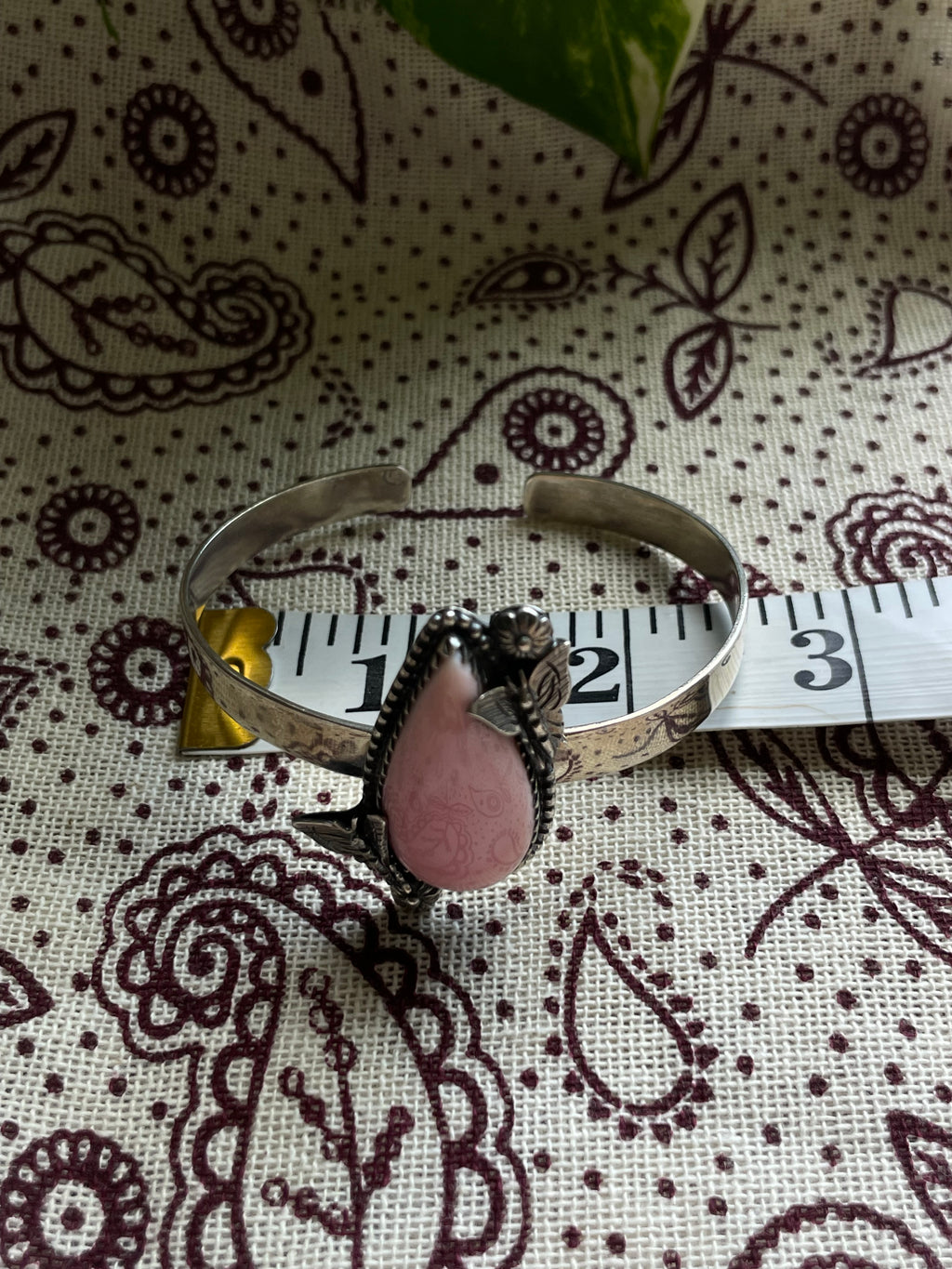 Pink Conch Butterfly Cuff Bracelet | 925 Sterling Silver D280