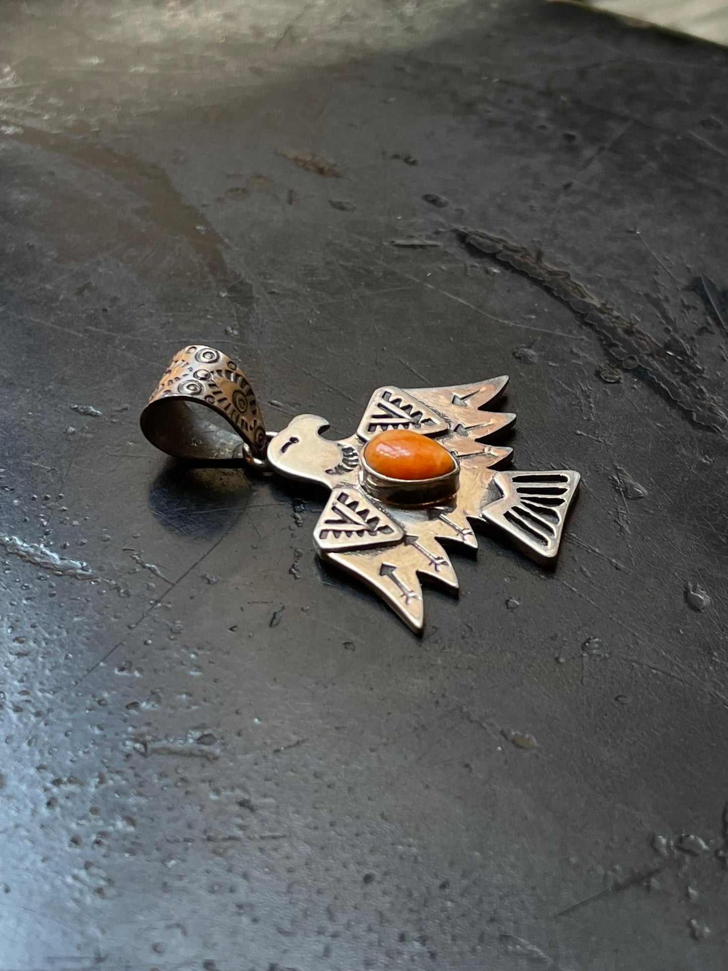 Spiny Oyster Thunderbird Pendant | Sterling Silver G435