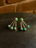Kingman Turquoise Stud Dangle Earrings | 925 Sterling Silver G659