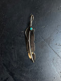 Turquoise Feather Pendant | 925 Sterling Silver E242