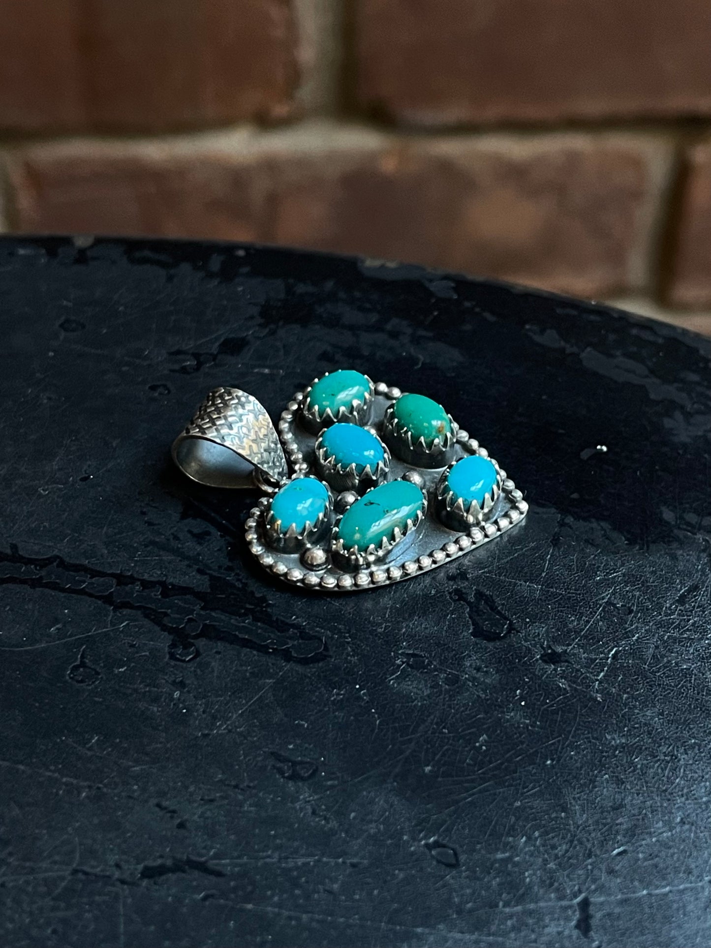 Kingman Turquoise Heart Pendant | Sterling Silver E927