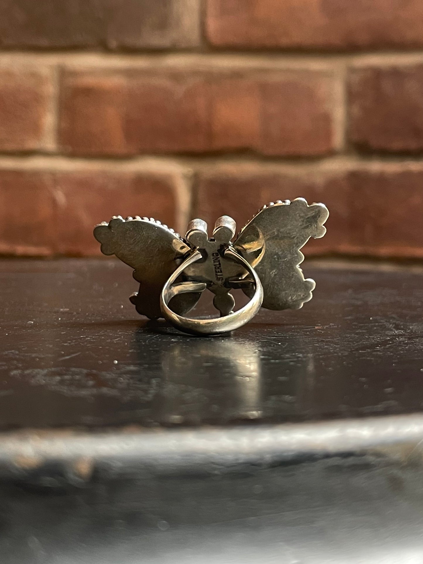 Kingman Turquoise Butterfly Ring Size 6.75 | 925 Sterling Silver G472