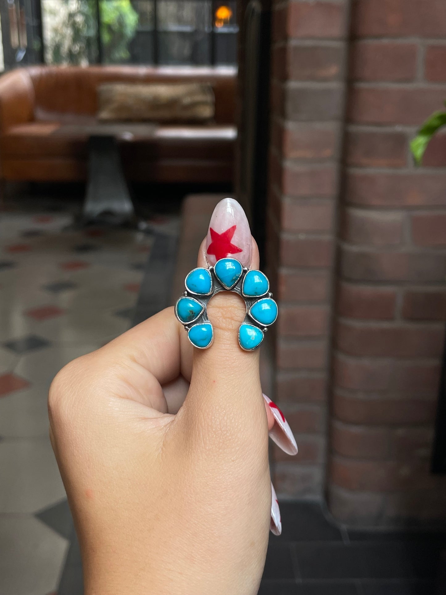 Kingman Turquoise Naja Ring Size 7 | 925 Sterling Silver G475