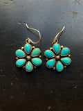 Kingman Turquoise Hook Earrings | 925 Sterling Silver G631