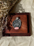 Pink Conch Elephant Moon Pendant | 925 Sterling Silver D331