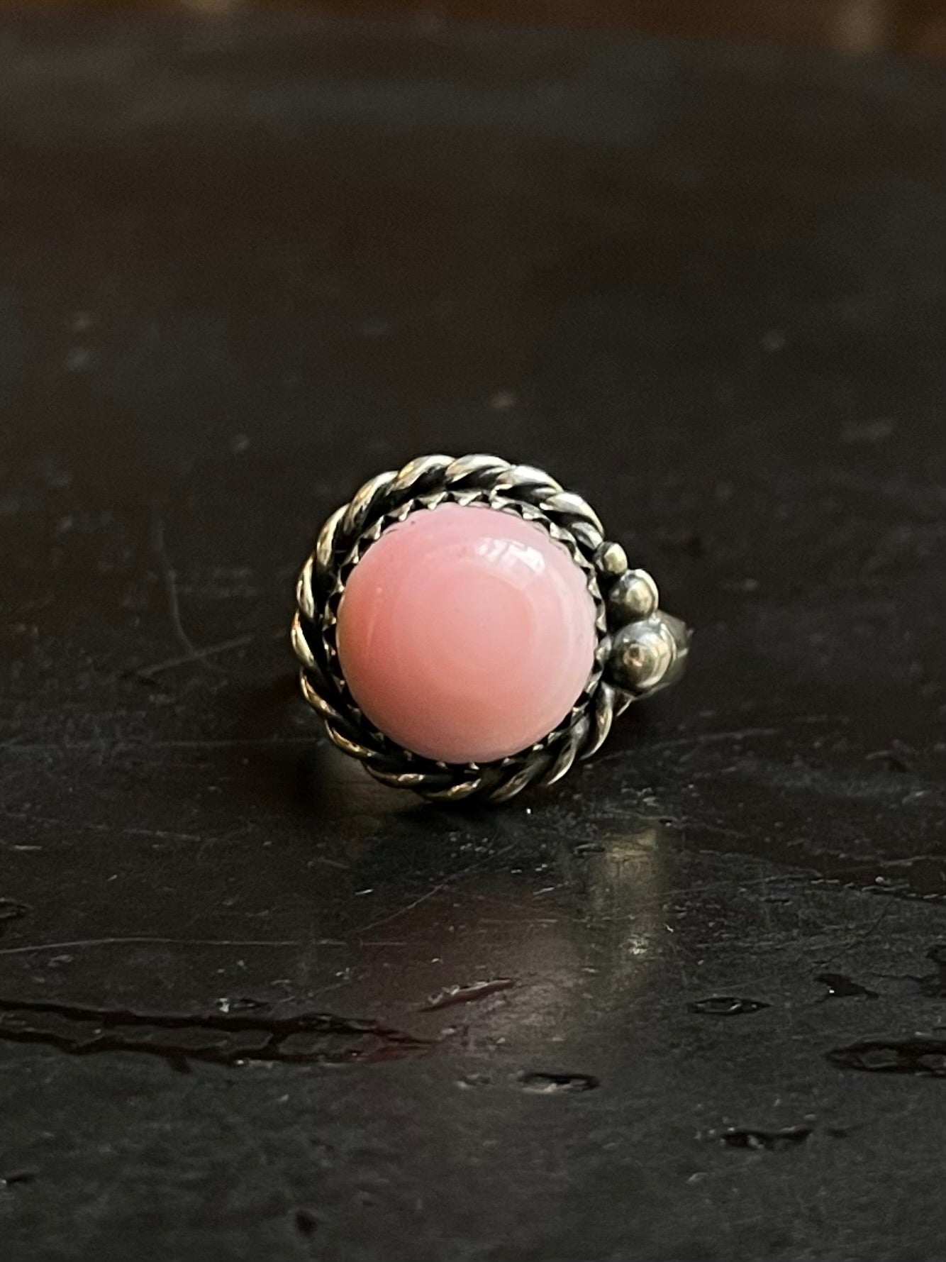 Pink Conch Ring Size 6 | 925 Sterling Silver Southwest E176