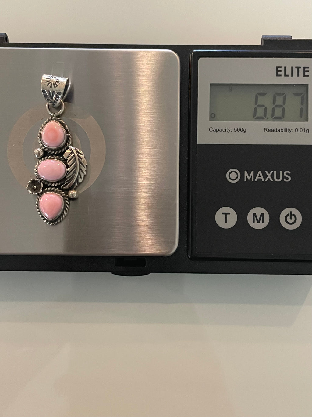 Pink Conch Leaf Pendant | 925 Sterling Silver G696