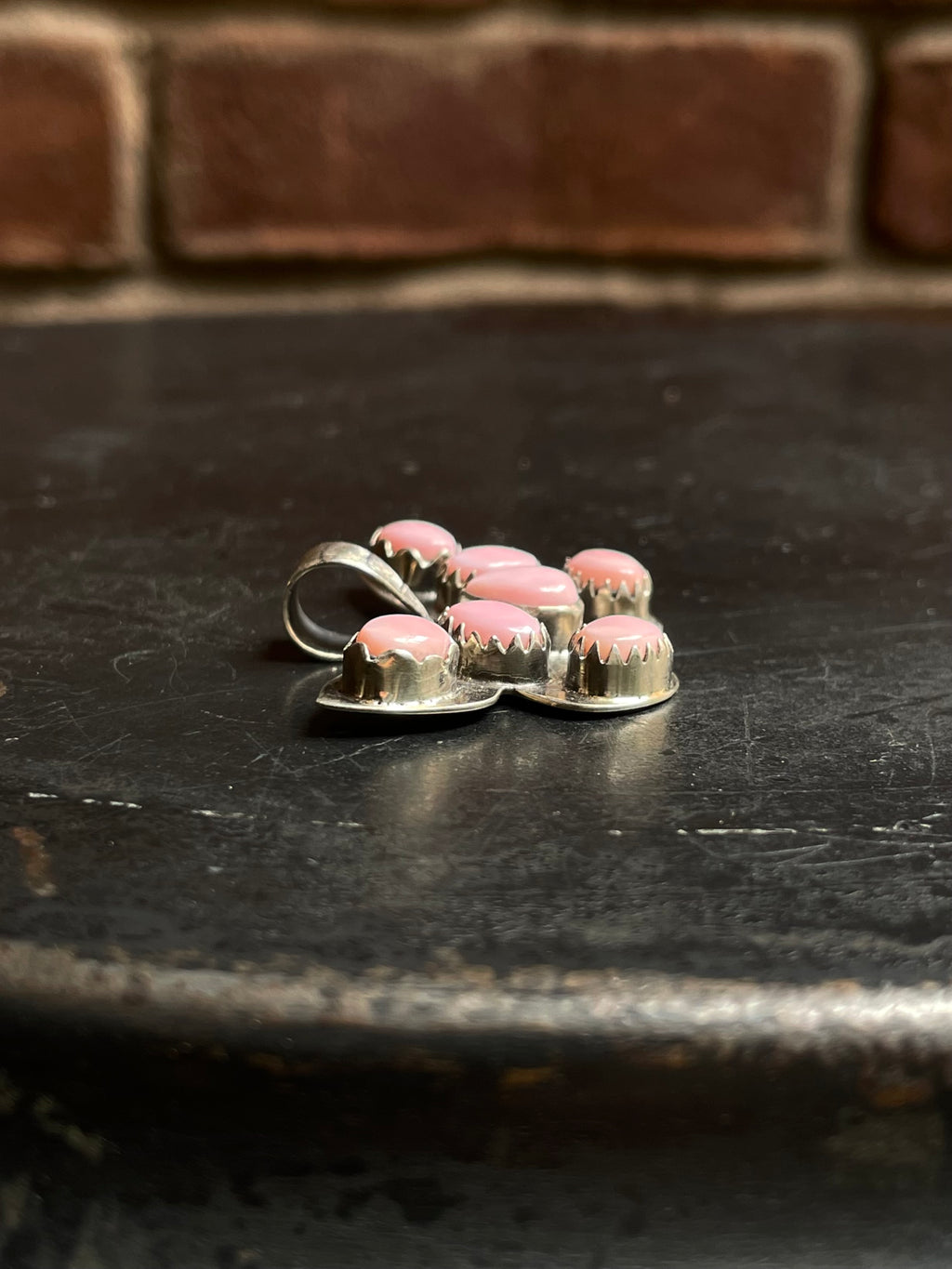 Pink Conch Butterfly Pendant | 925 Sterling Silver E957