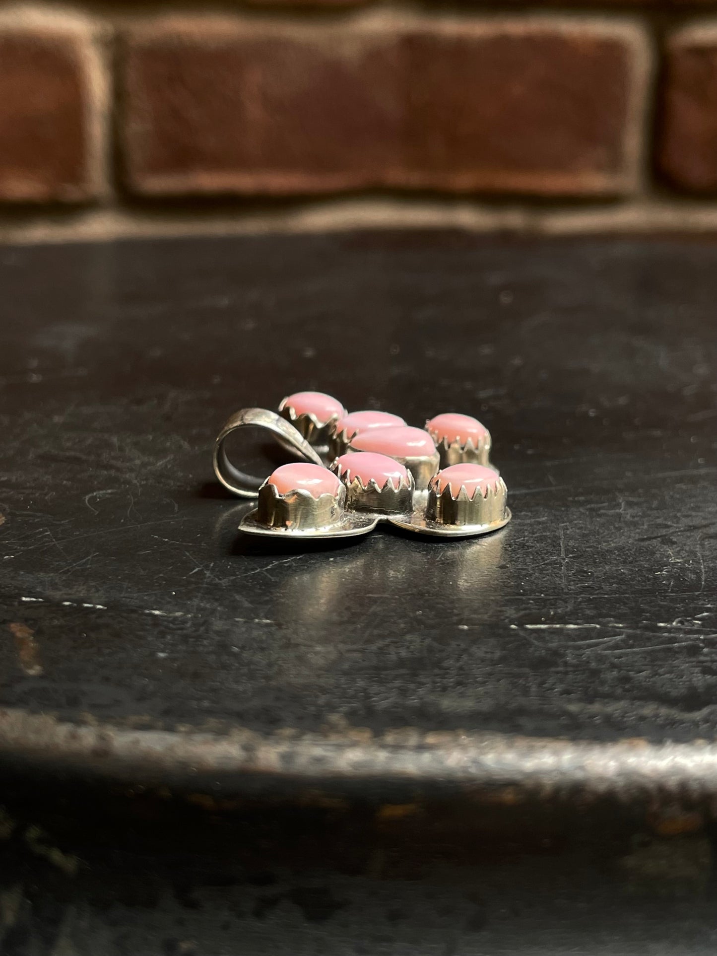 Pink Conch Butterfly Pendant | 925 Sterling Silver E957