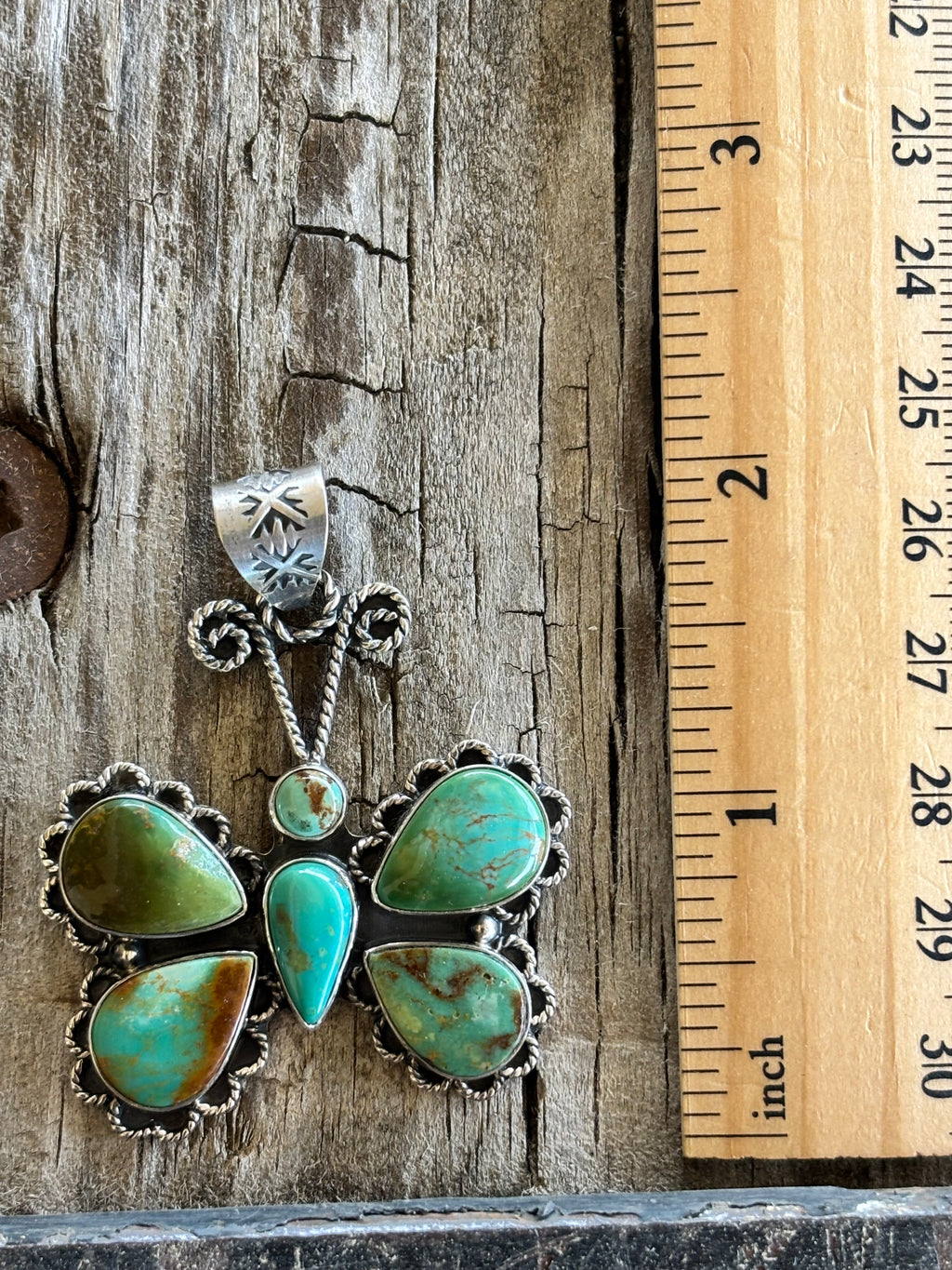 Turquoise Butterfly Pendant | 925 Sterling Silver Z14