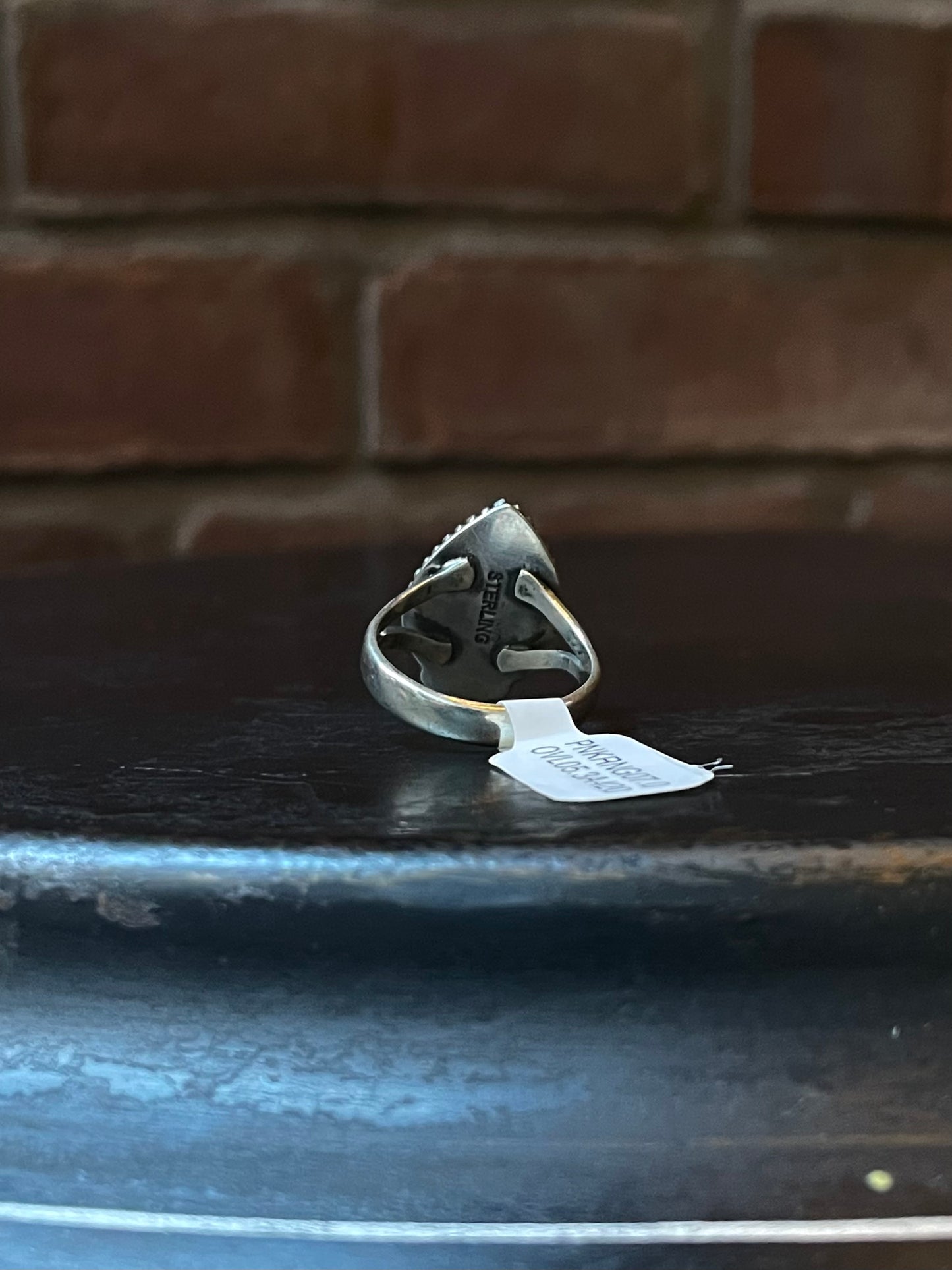 Pink Conch Oval Ring | Sterling Silver | Size 8 | A423