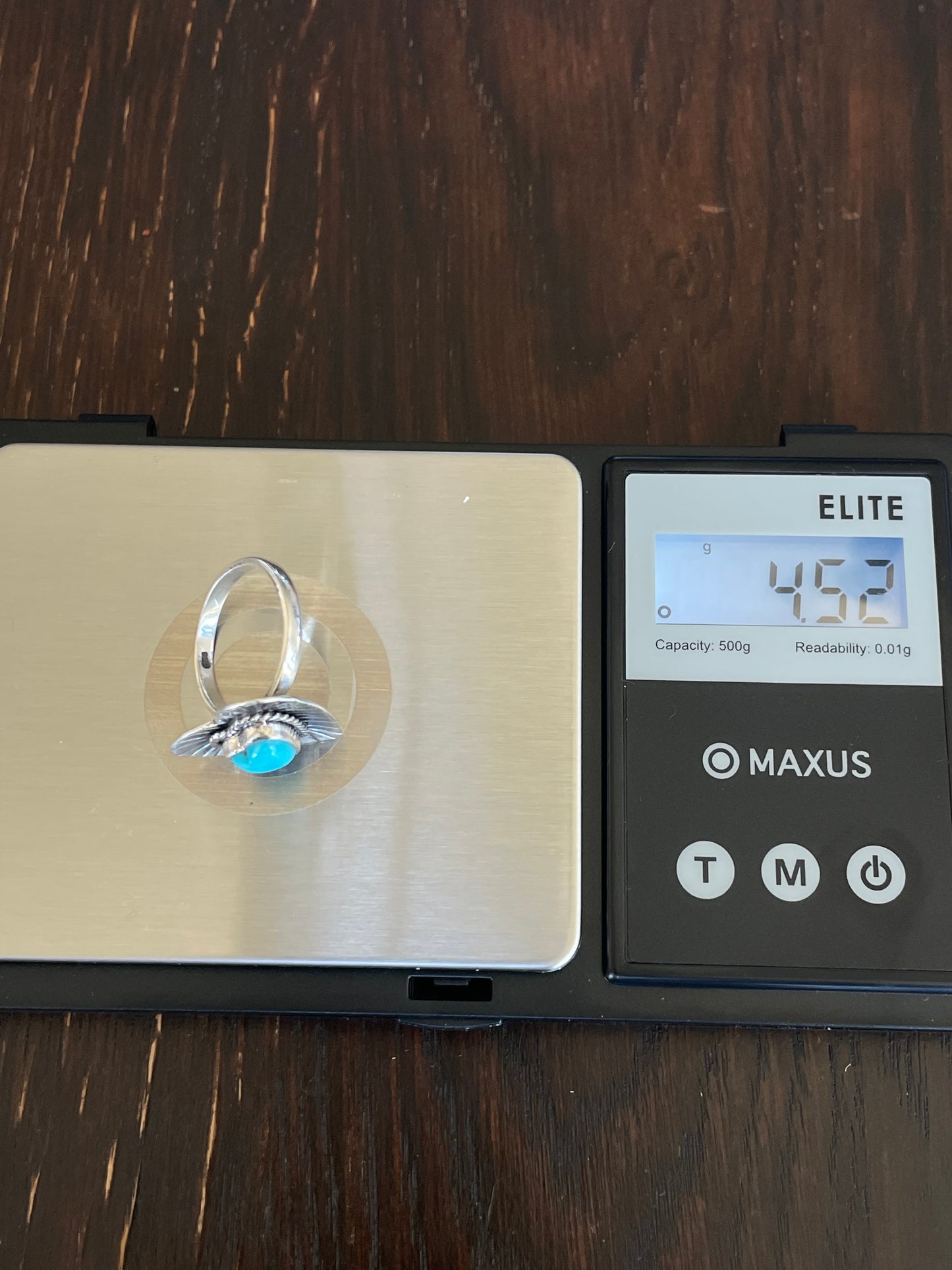 Turquoise Heart Ring Size 7.25 | Sterling Silver E889