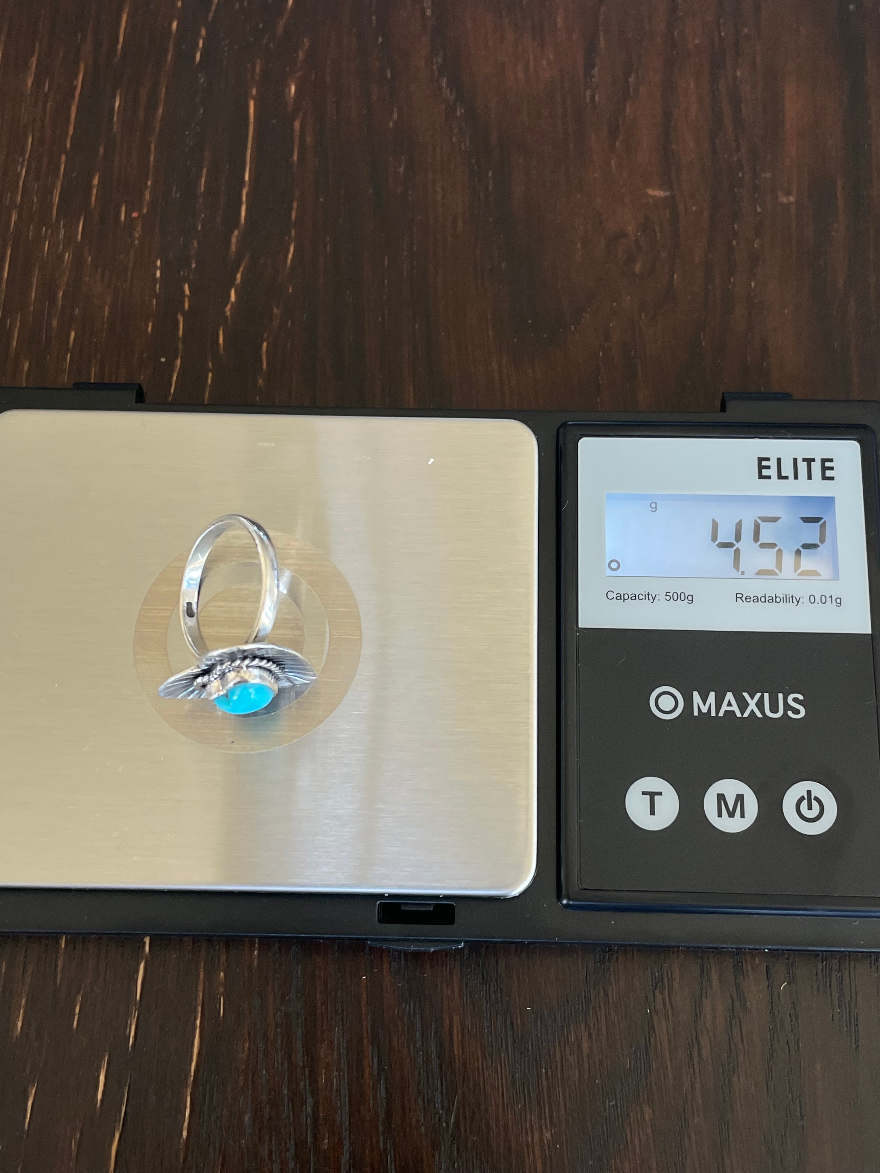 Turquoise Heart Ring Size 7.25 | Sterling Silver E889