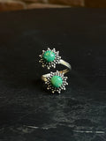 Turquoise Bypass Ring | 925 Sterling Silver Size 8 E485