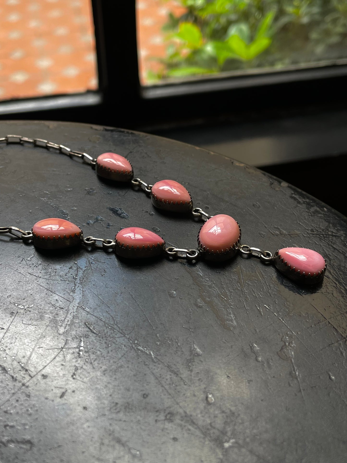 Pink Conch Necklace | 925 Sterling Silver E982