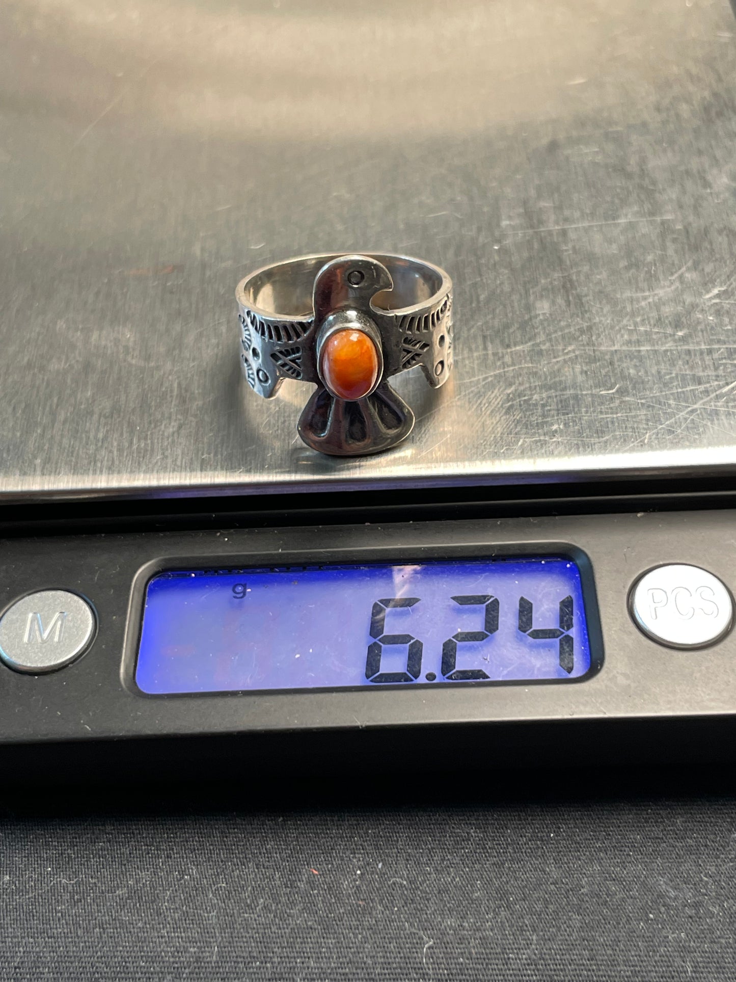 Spiny Oyster Thunderbird Ring Size 9.25 | 925 Sterling Silver D178