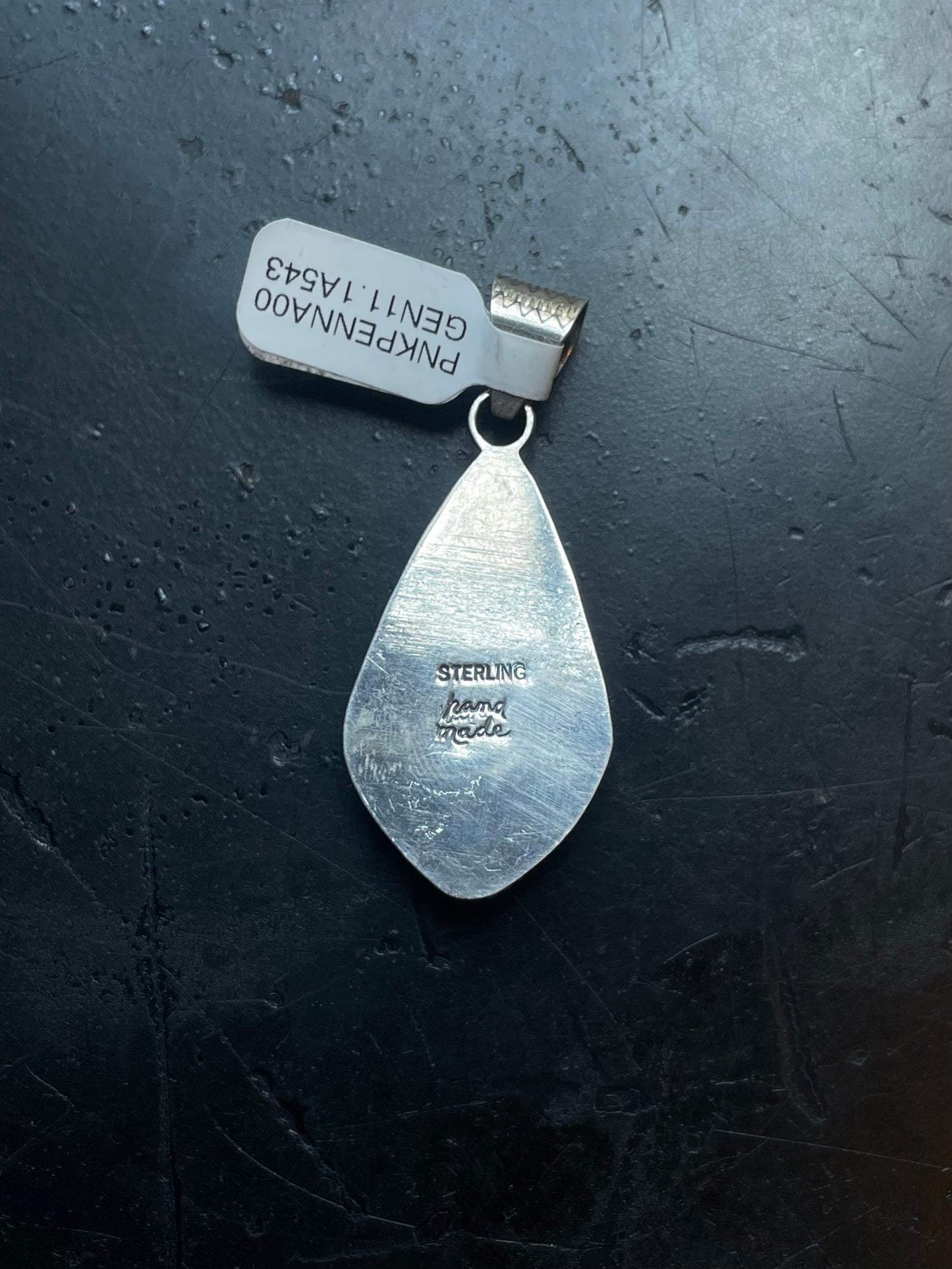 Triangle Pink Conch Pendant | Sterling Silver | A543