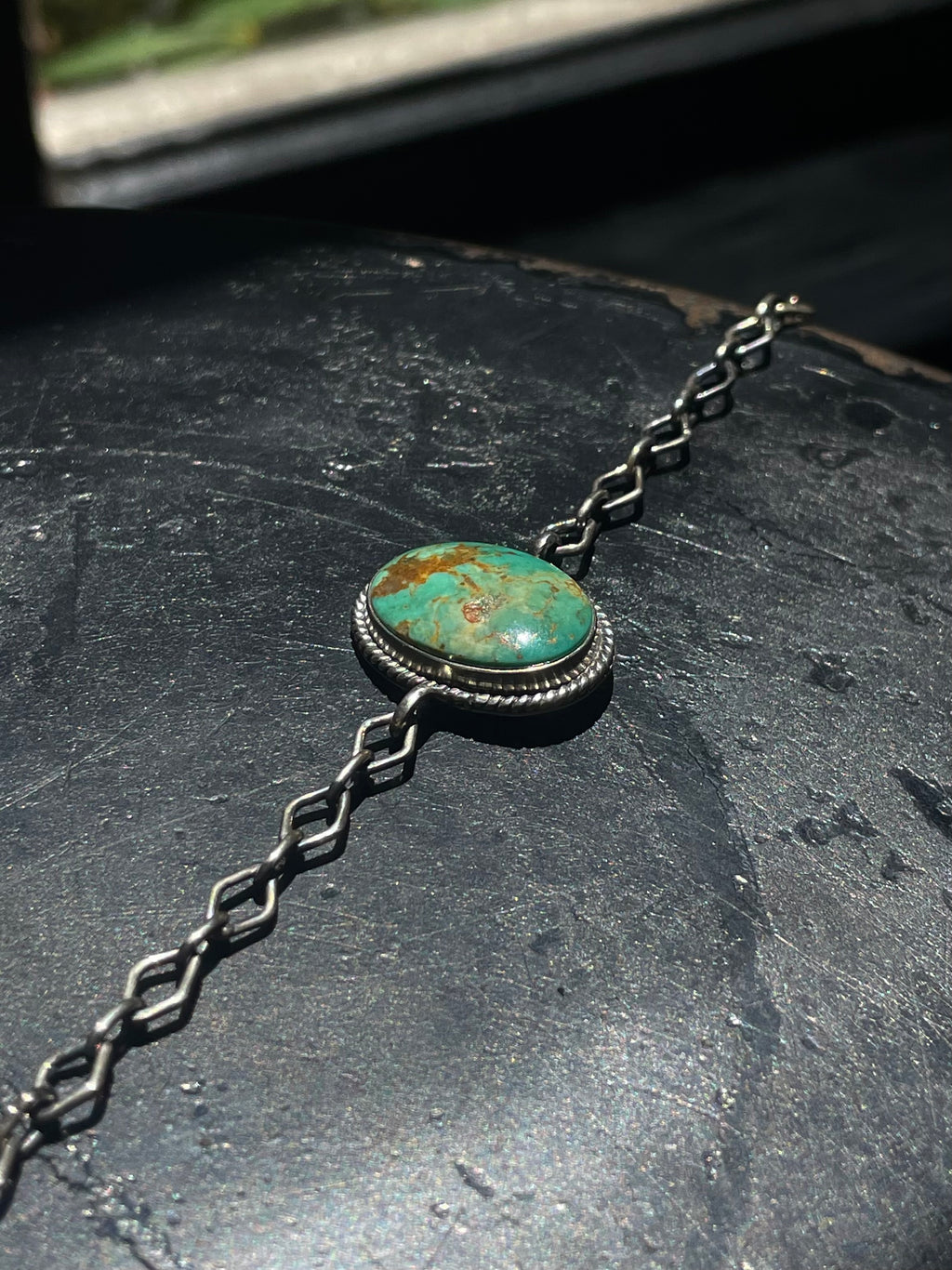 Kingman Turquoise Chain Bracelet | Sterling Silver G429