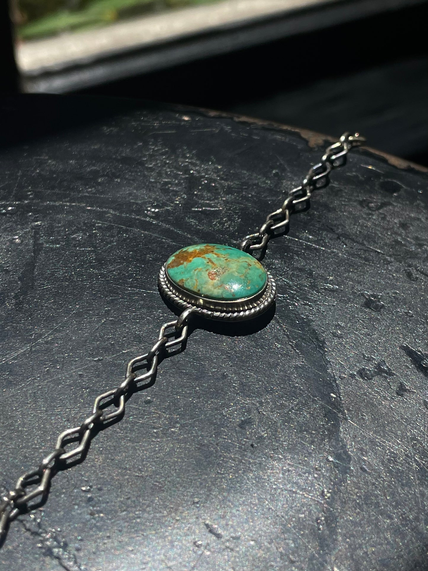 Kingman Turquoise Chain Bracelet | Sterling Silver G429