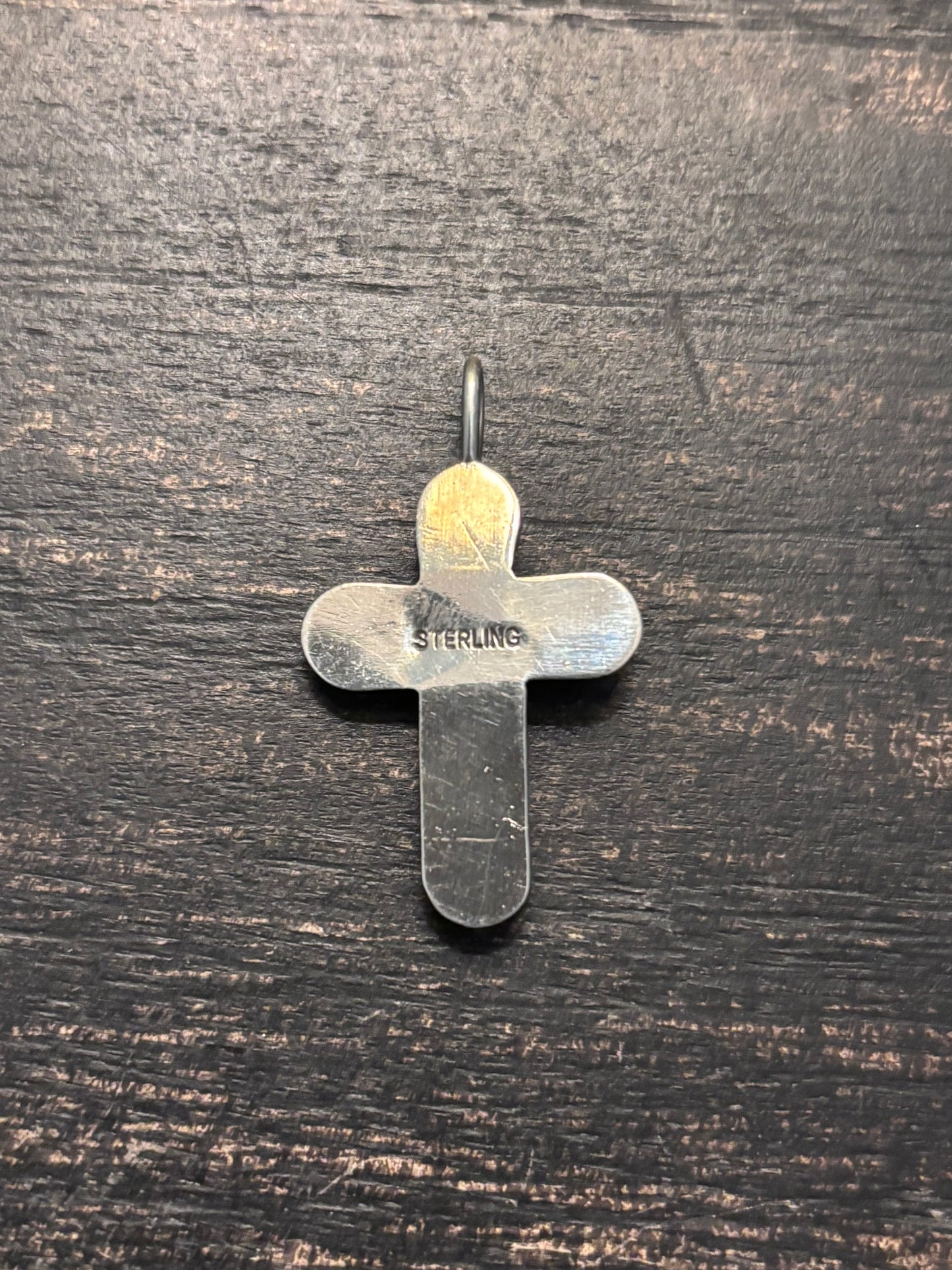 Turquoise Cross Pendant | 925 Sterling Silver Southwestern A114