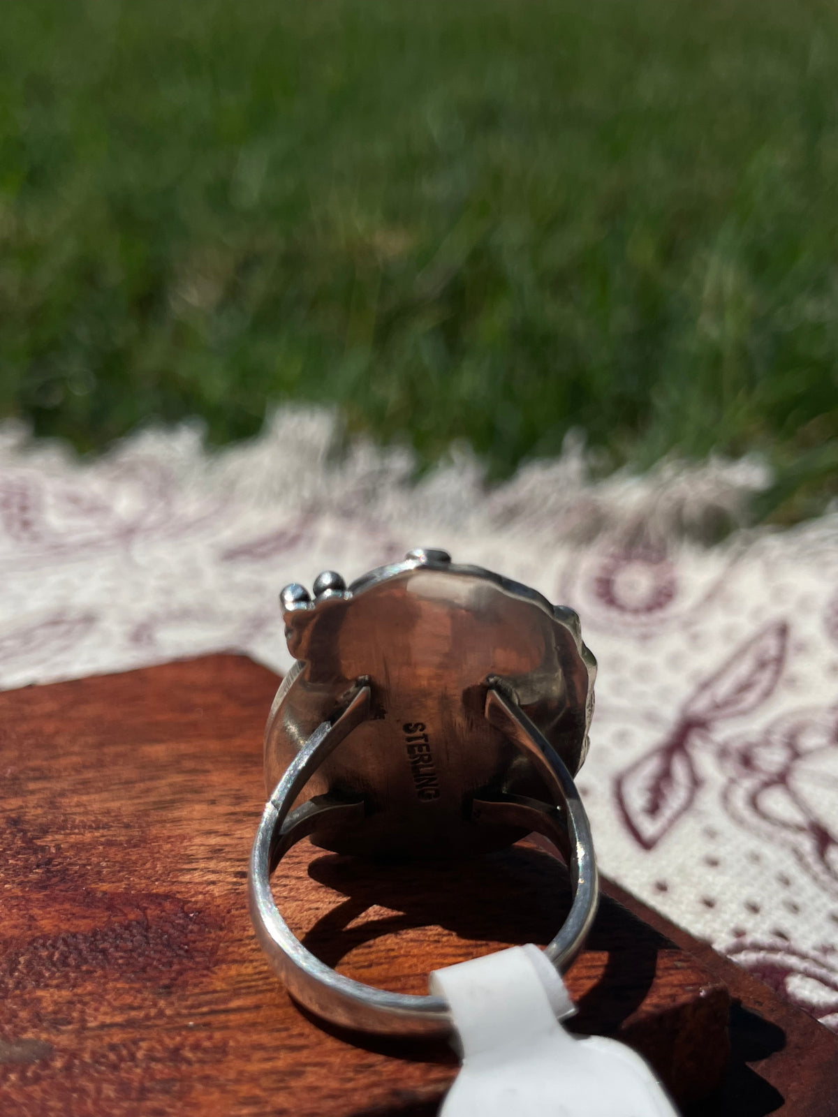 Turquoise Feather Ring | 925 Sterling Silver Size 6.5 D291