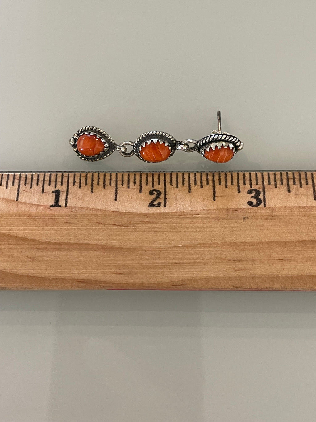 Spiny Oyster Triple Drop Stud Earrings | 925 Sterling Silver G719