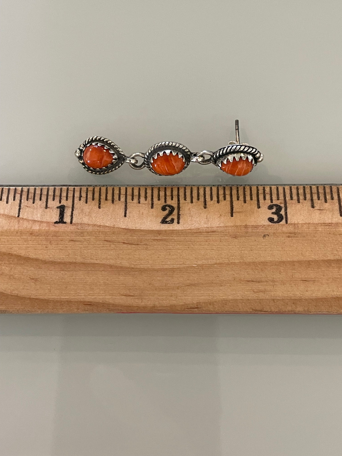Spiny Oyster Triple Drop Stud Earrings | 925 Sterling Silver G719